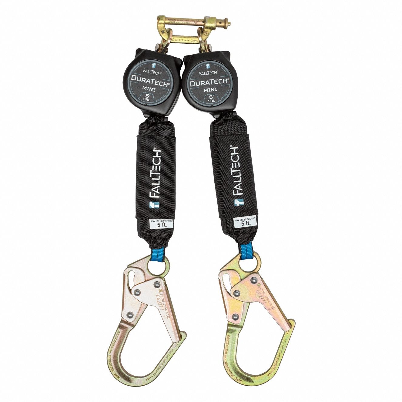 Self Retracting Lifeline: 2 inSteel Rebar Hook Anchor, Harness Steel Quick-Connect, 2 legs