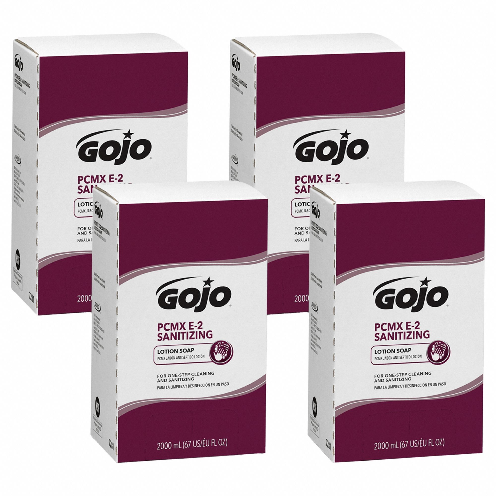 GOJO 7281-04 Hand Soap,CLR,2,000 mL,,PK4 55ET02