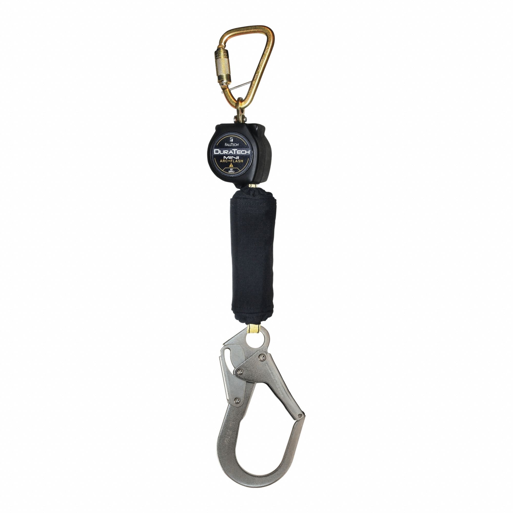 Self-Retracting Lifeline: 2 1/2 inSteel Rebar Hook Anchor, Harness Steel Carabiner