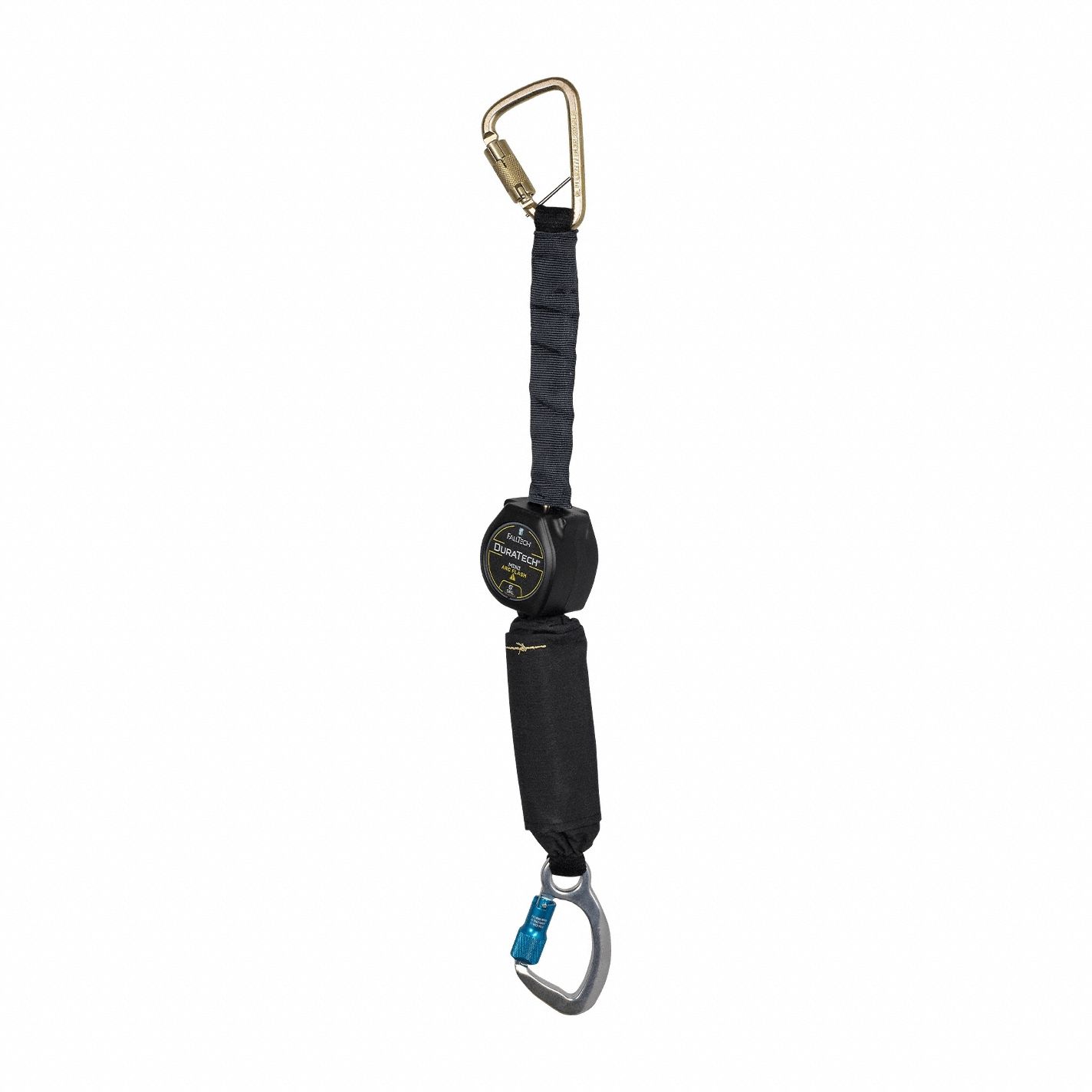 Self-Retracting Lifeline: Steel Carabiner Anchor, Harness Steel Carabiner, 6 ft Line