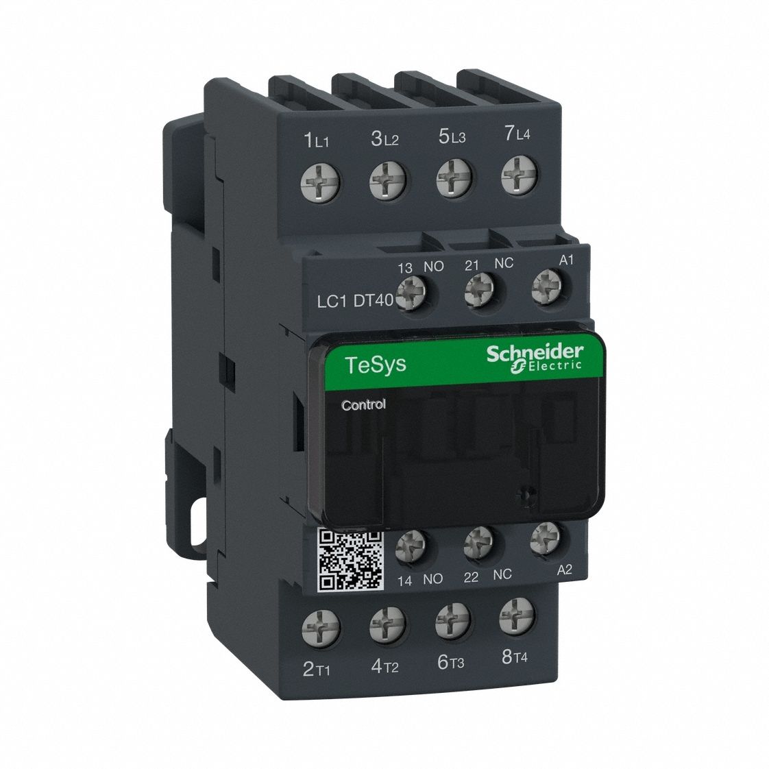 IEC Magnetic Contactor: Non-Reversing, 4 Poles, 4NO Contacts, 40 A, 120V AC Coil, 1NO/1NC