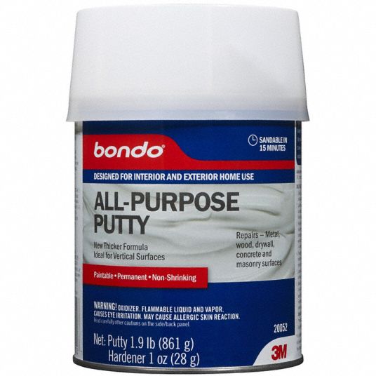 BONDO, Polyester, Gray, Putty 259R9220052 Grainger