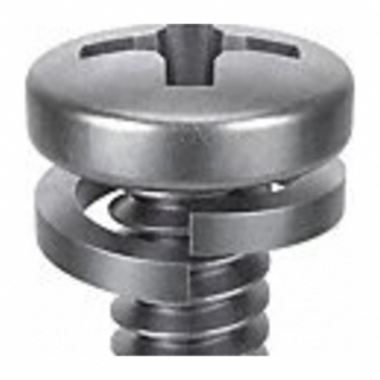 SEMS Screw: Split Lock, #4-40 Thread Size, 1/8 in Lg, Stainless Steel, Passivated, Pan, 10 PK