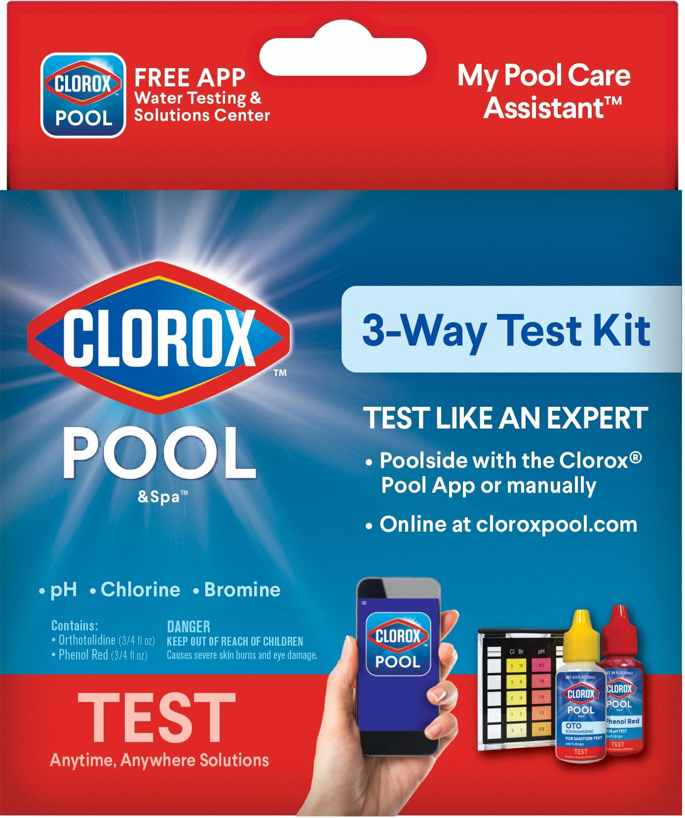 CLOROX POOL & SPA, Liquid, Bottle, Pool Test Kit - 804RR8|73000CLX ...