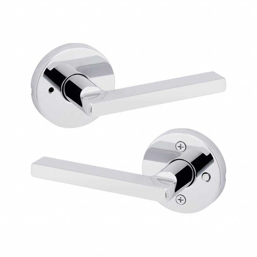 Door Lever Lockset: Privacy Lever Locksets, Chrome, ADA Compliant