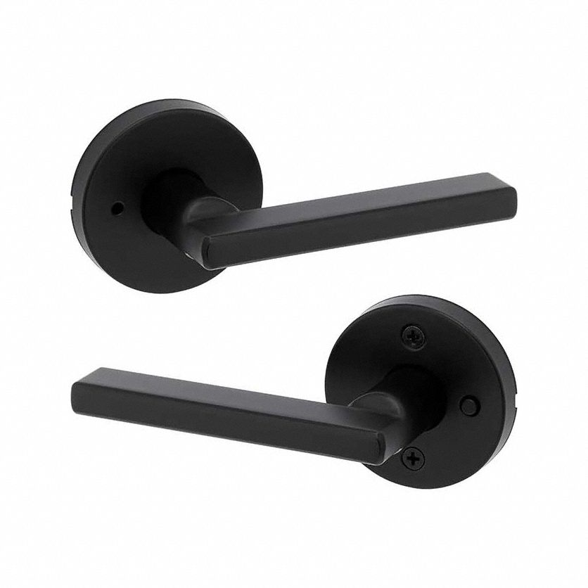 Door Lever Lockset: Privacy Lever Locksets, Black, ADA Compliant