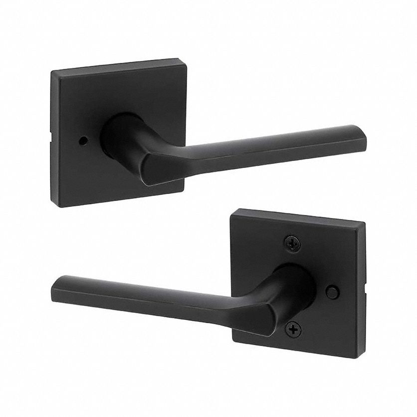 Door Lever Lockset: Privacy Lever Locksets, Black, ADA Compliant
