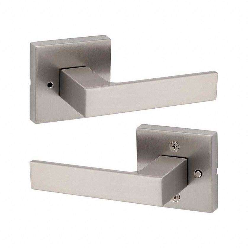 Door Lever Lockset: Privacy Lever Locksets, Nickel, ADA Compliant