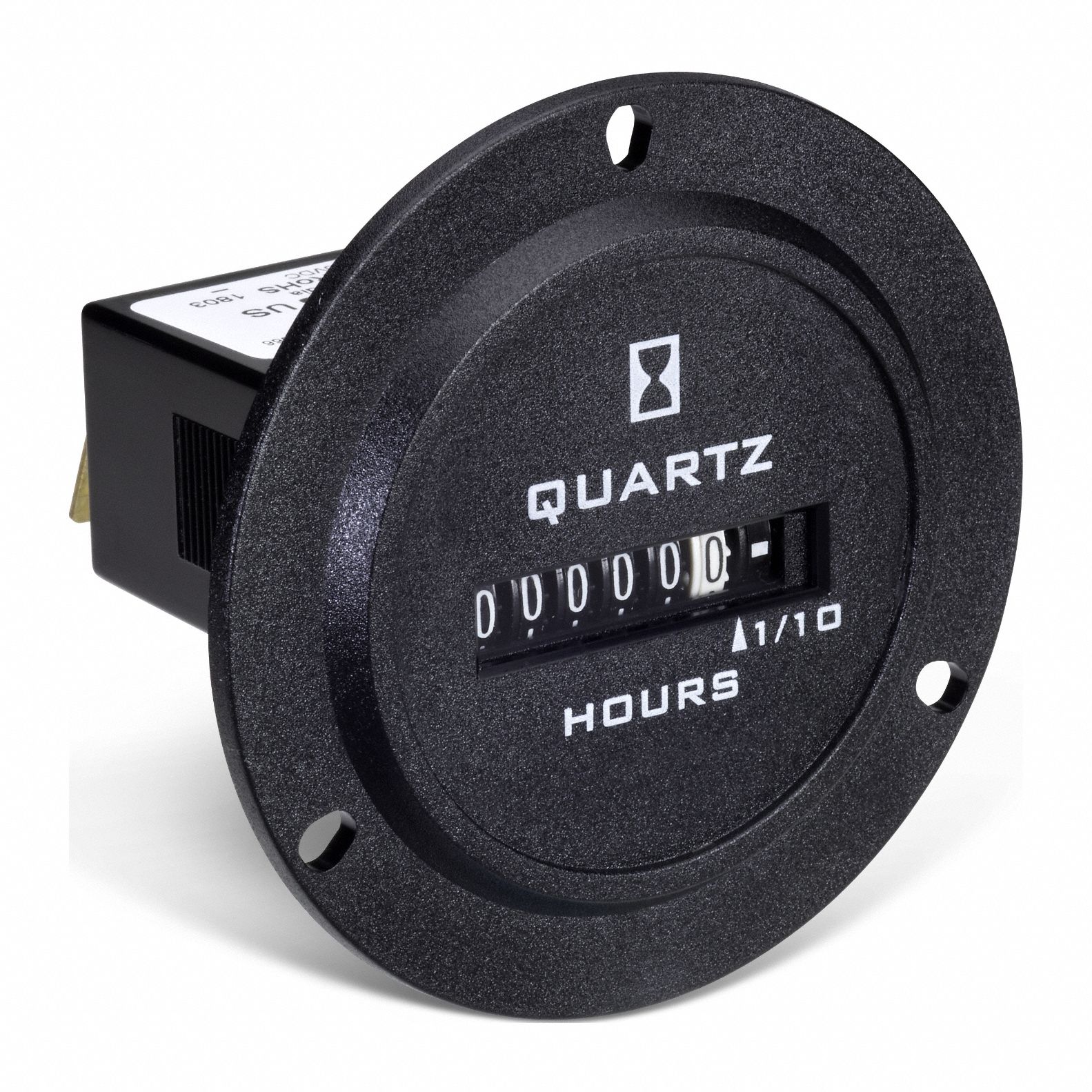 Hour Meter: Hour Meters, Front Panel Mounting, Analog, 10 V DC – 80 V DC, Analog, Tenth