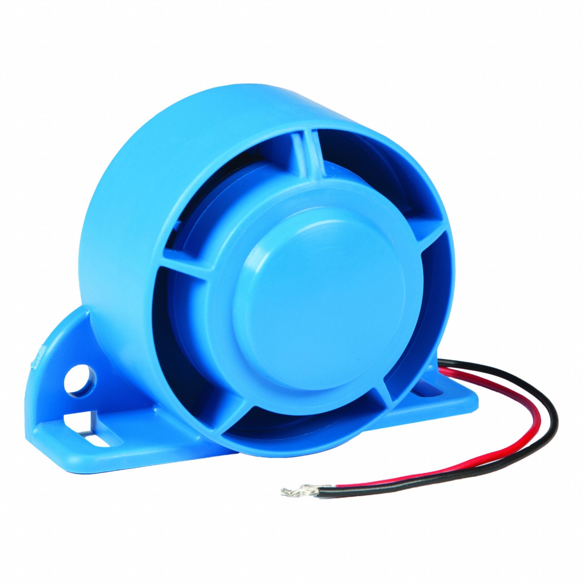 Vehicle Backup Alarm: Selectable, Multi-Freq, 97 dB Max Sound Level, 12-24V DC, 2 in Lg, Blue