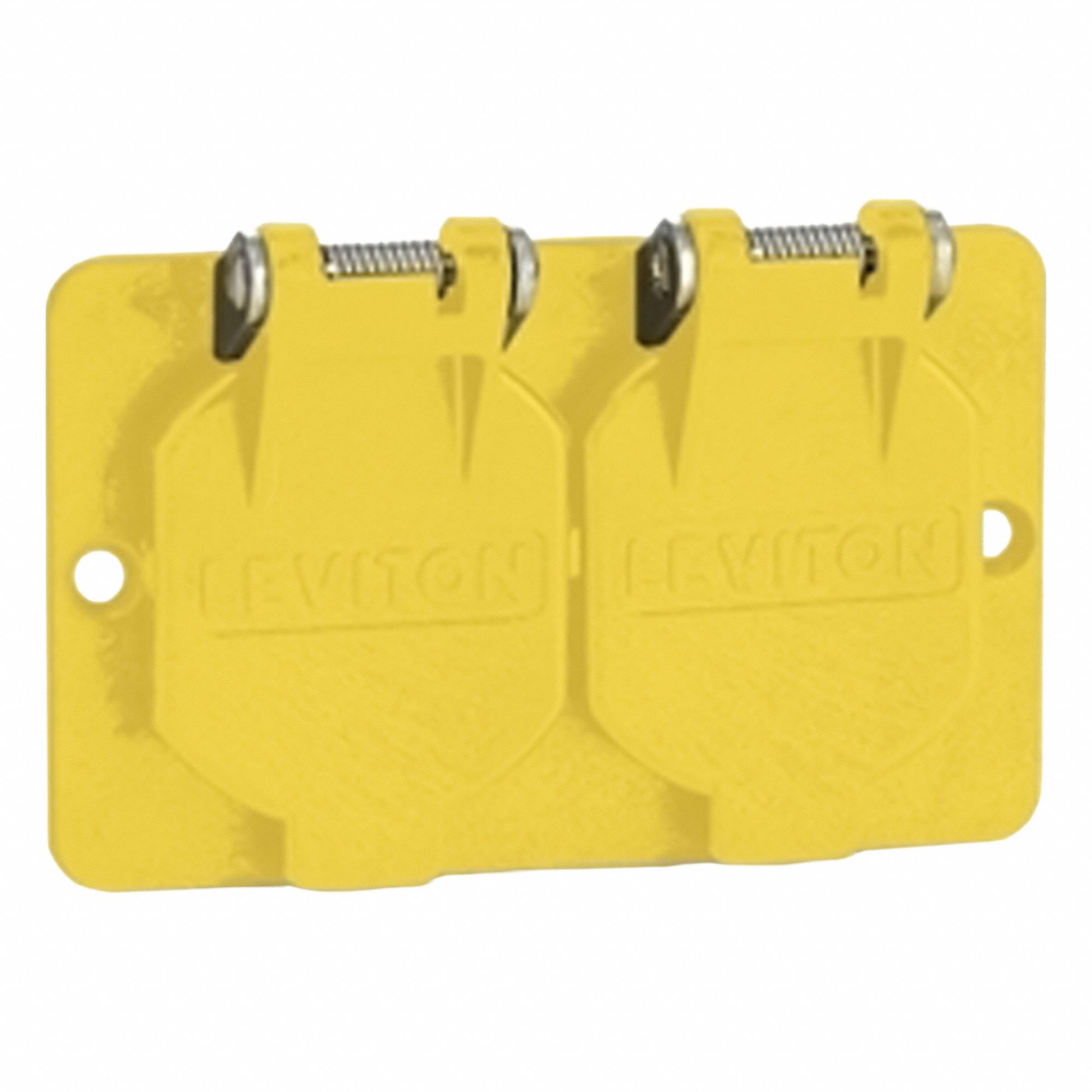 Coverplate: Portable Outlet Box Cover, Duplex Receptacles, 1 Gangs, 3R, Yellow