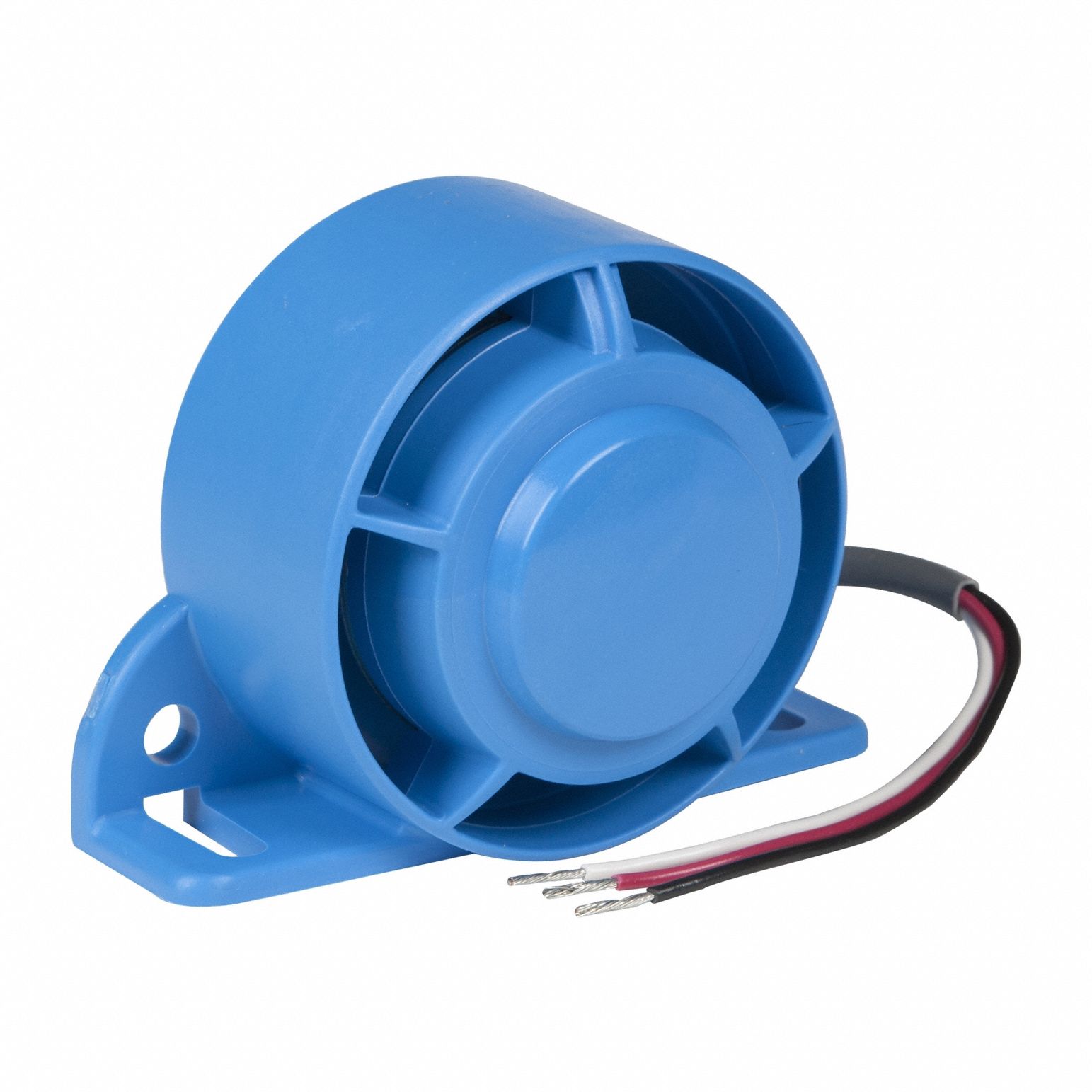 Vehicle Backup Alarm: Selectable, Dual-Tone, 97 dB Max Sound Level, 12-24V DC, 2 in Lg, Blue