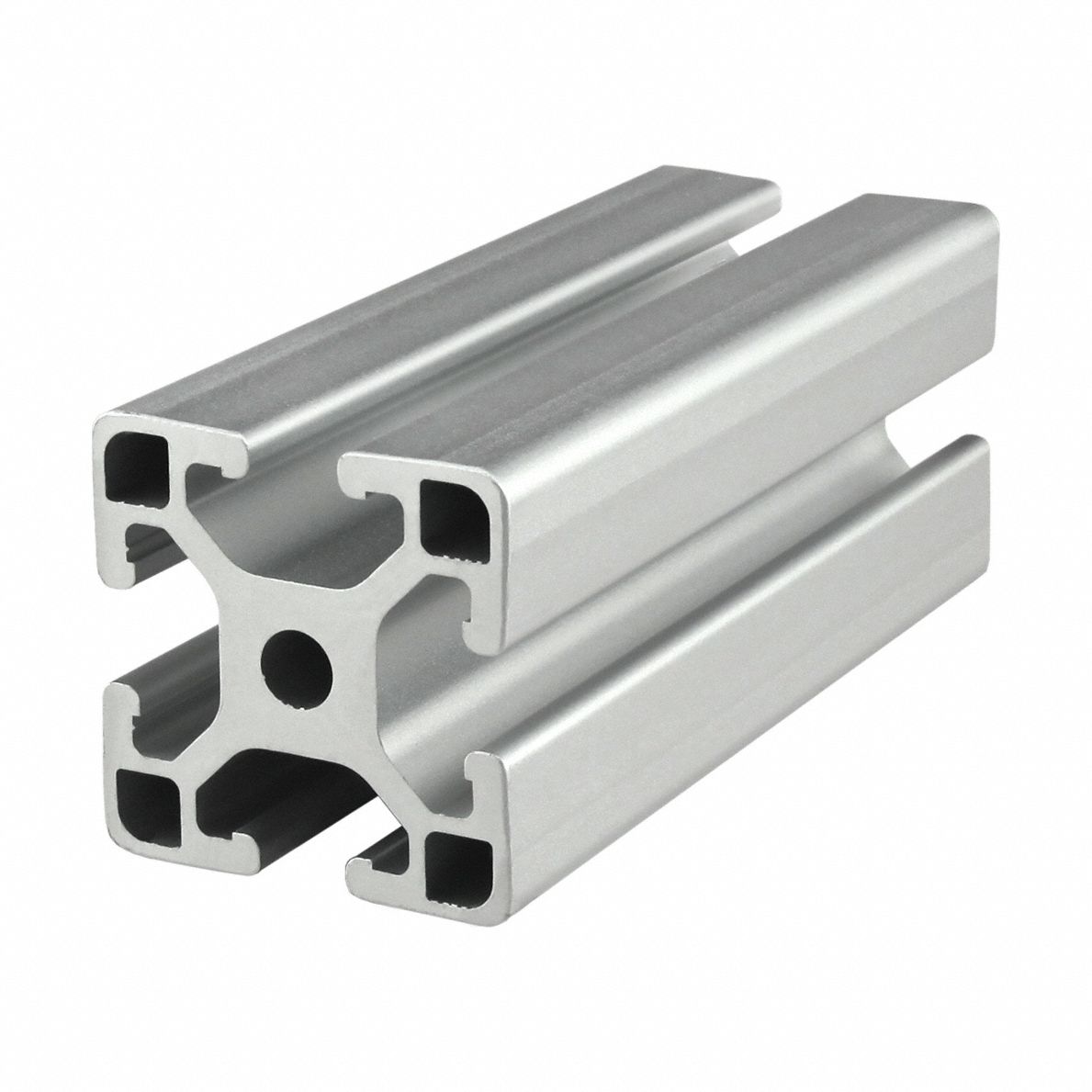 T-Slot Framing System Profiles: Square, 40 Series, Smooth, Single, 1 m Nom Lg, 40 mm x 40 mm, Silver (MPN 40-4040-LITE-1M). Key specifications — Brand: 80/20; Material: Aluminum.