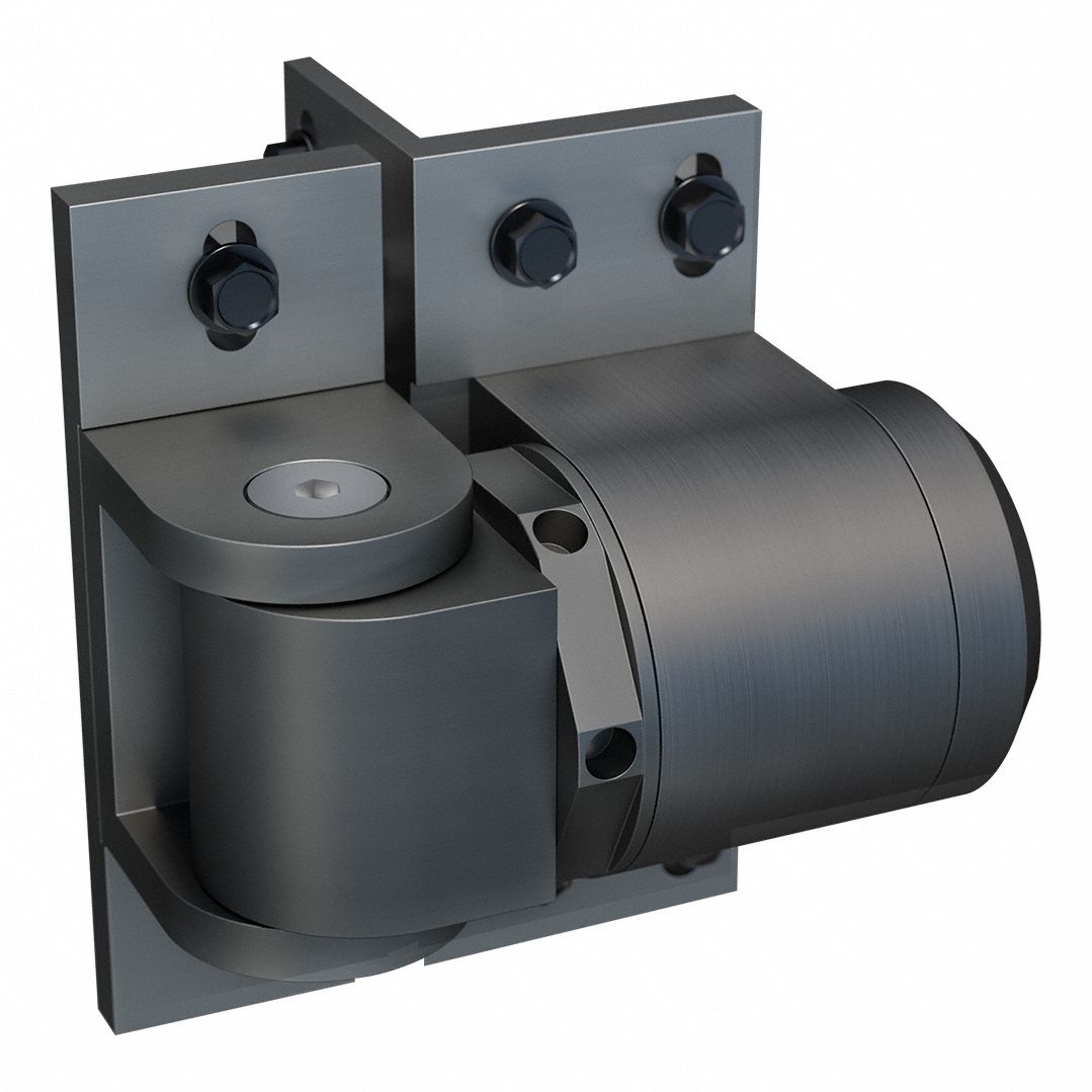 Gate Hinge: Aluminum, 4 3/8 in Leaf Ht, 1 3/4 in Leaf Wd