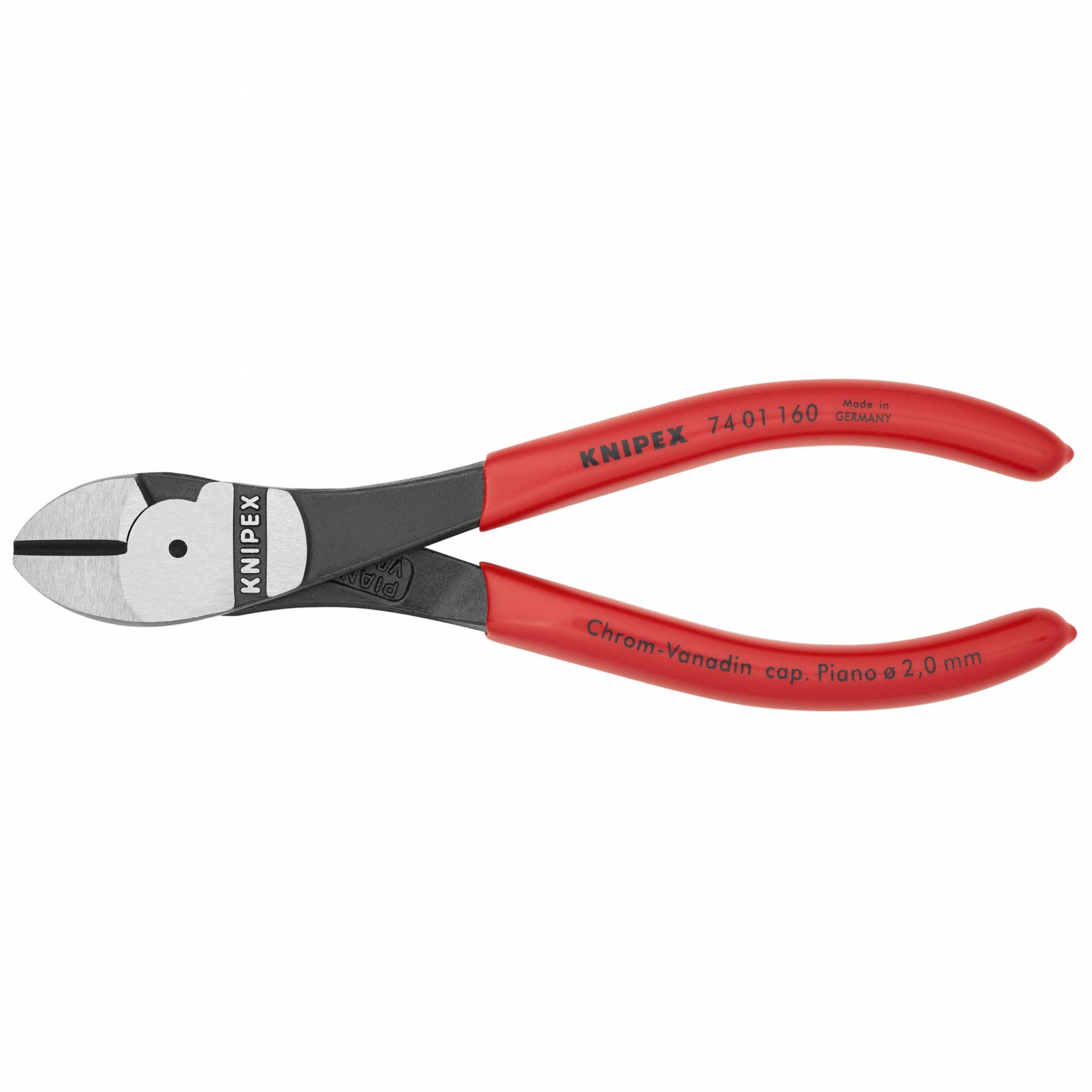 High Leverage Diagonal Cutting Plier: Std, Straight, Oval, 3/4 in Jaw Lg, 3/4 in Jaw Wd, 6 - 8 in