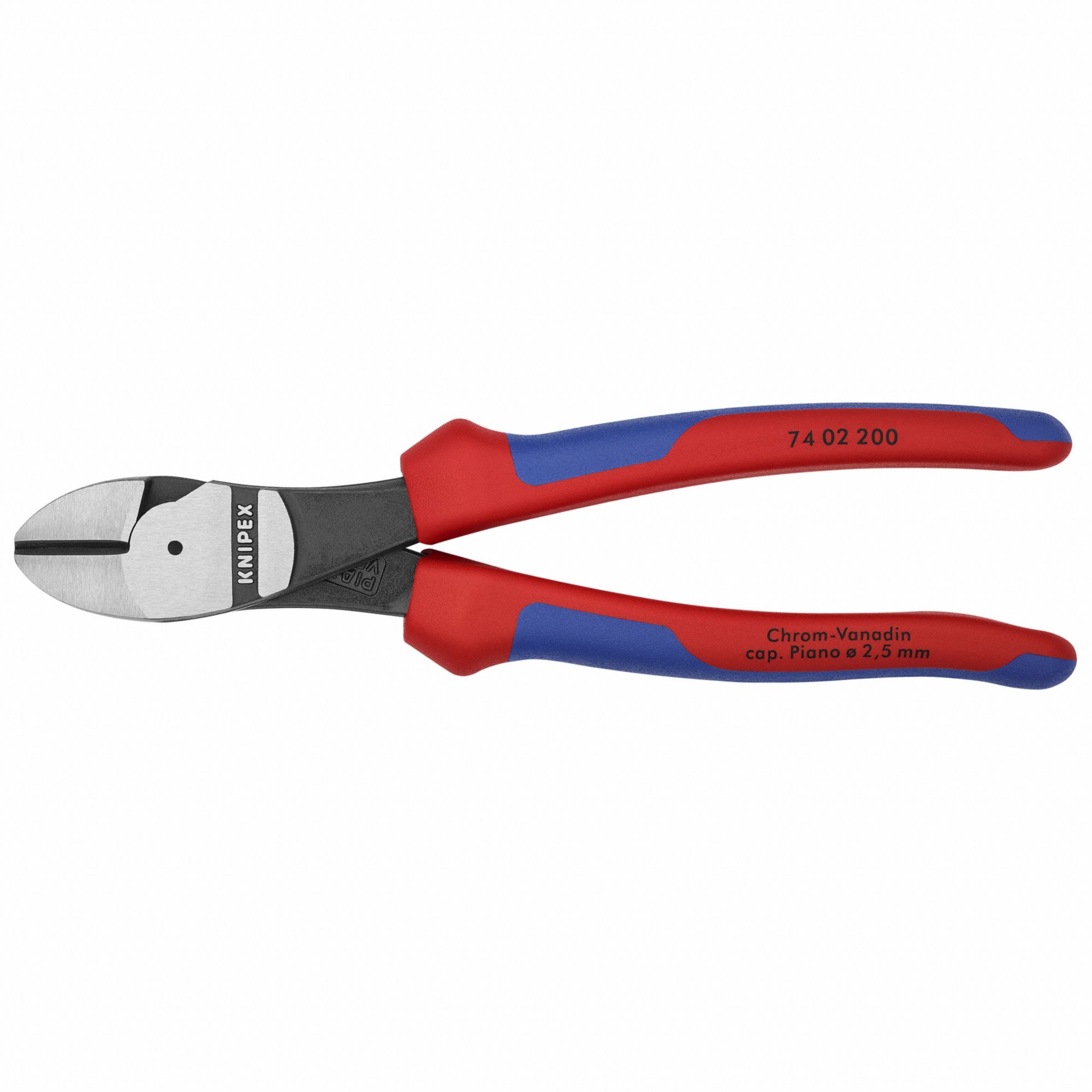High Leverage Diagonal Cutting Plier: Std, Straight, Oval, 7/8 in Jaw Lg, 1 in Jaw Wd, 6 - 8 in