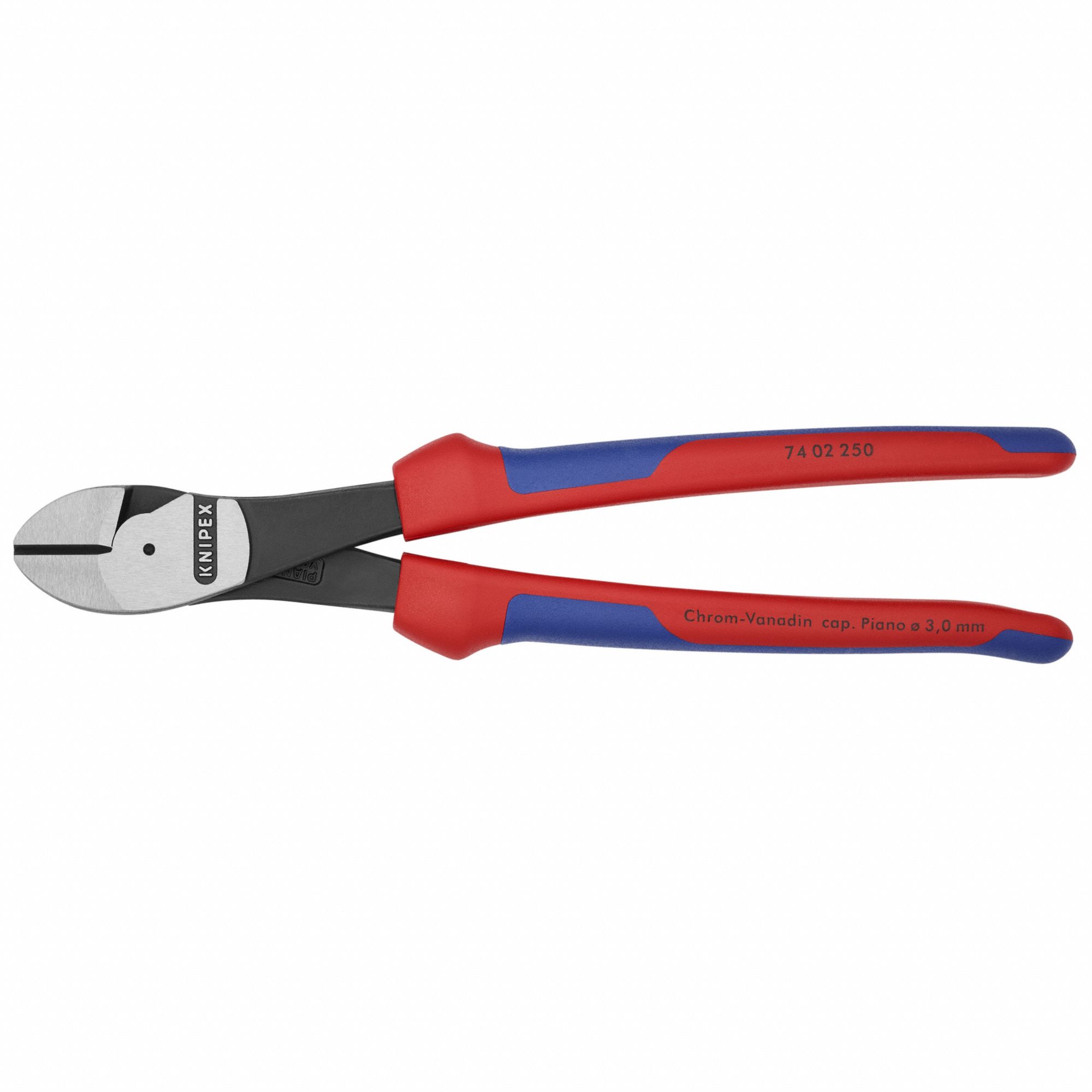74 SERIES DIAGONAL CUTTING PLIERS, CHROME VANADIUM STEEL, MULTICOLOUR STANDARD HANDLE, DELUXE CUSHION GRIP, 10 IN L