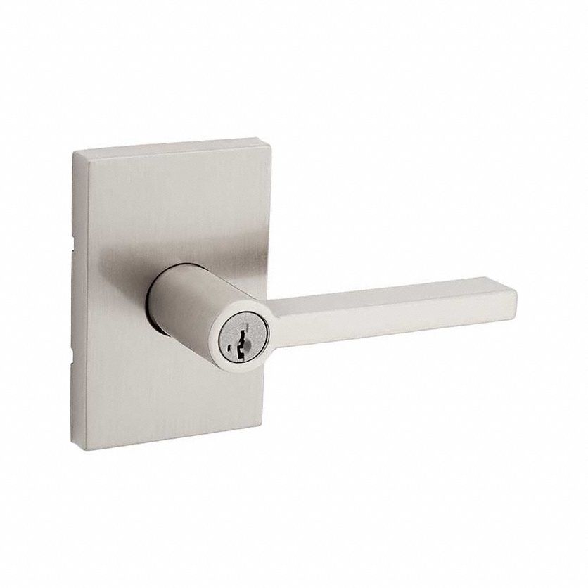 Door Lever Lockset: Office Lever Locksets, Nickel, ADA Compliant