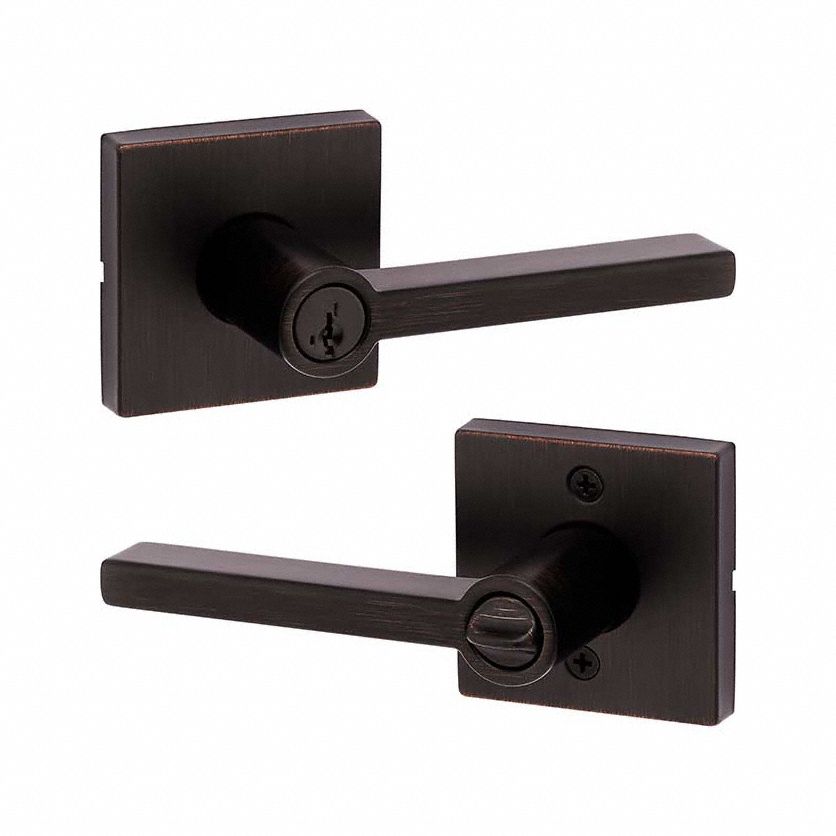 Door Lever Lockset: Office Lever Locksets, Bronze, ADA Compliant