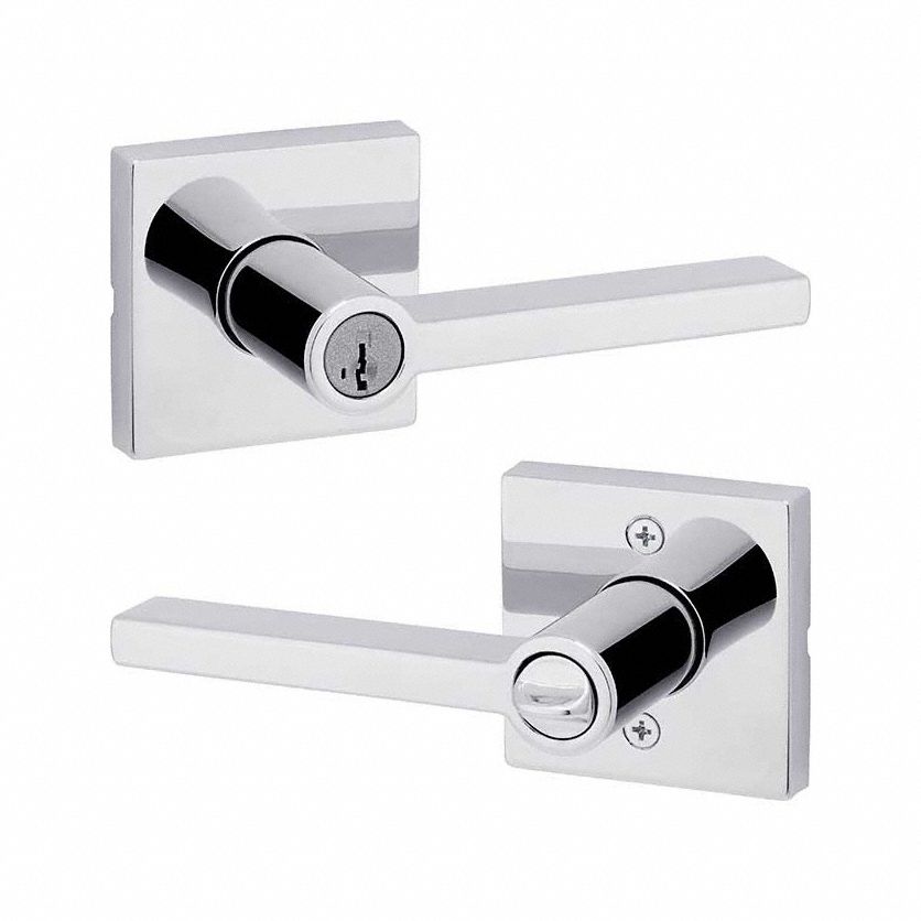 Door Lever Lockset: Office Lever Locksets, Chrome, ADA Compliant