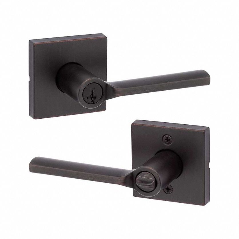 Door Lever Lockset: Office Lever Locksets, Bronze, ADA Compliant