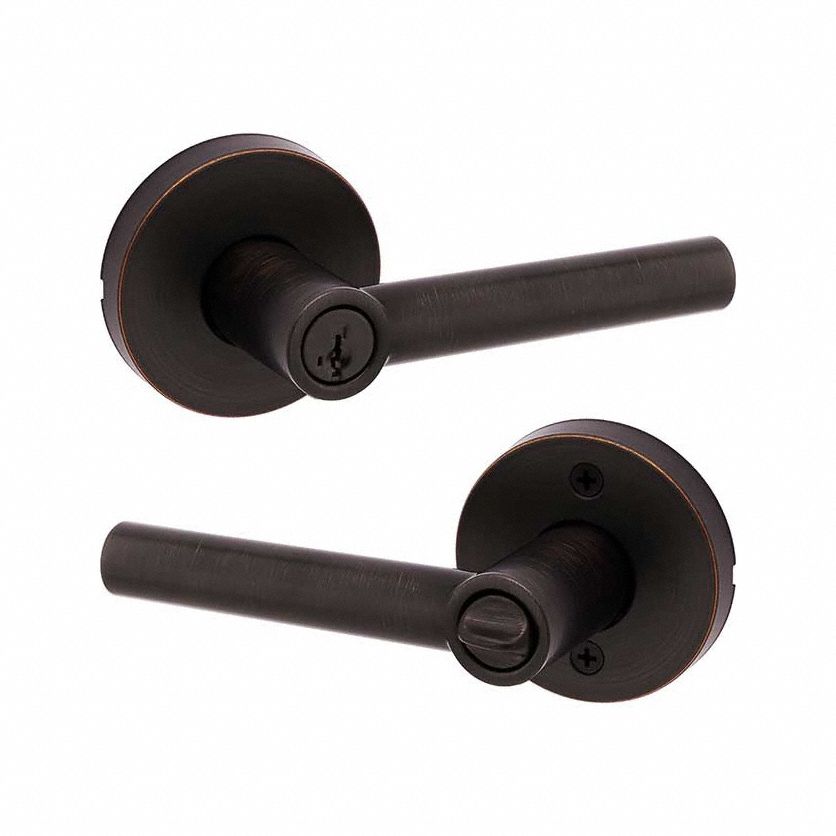 Door Lever Lockset: Office Lever Locksets, Bronze, ADA Compliant