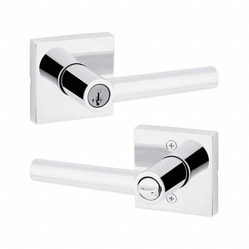 Door Lever Lockset: Office Lever Locksets, Chrome, ADA Compliant