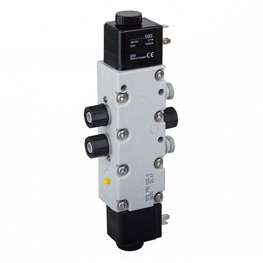 Solenoid Air Control Valve: Series 740, Double Solenoid, 110V AC, Five-Way / Two-Position