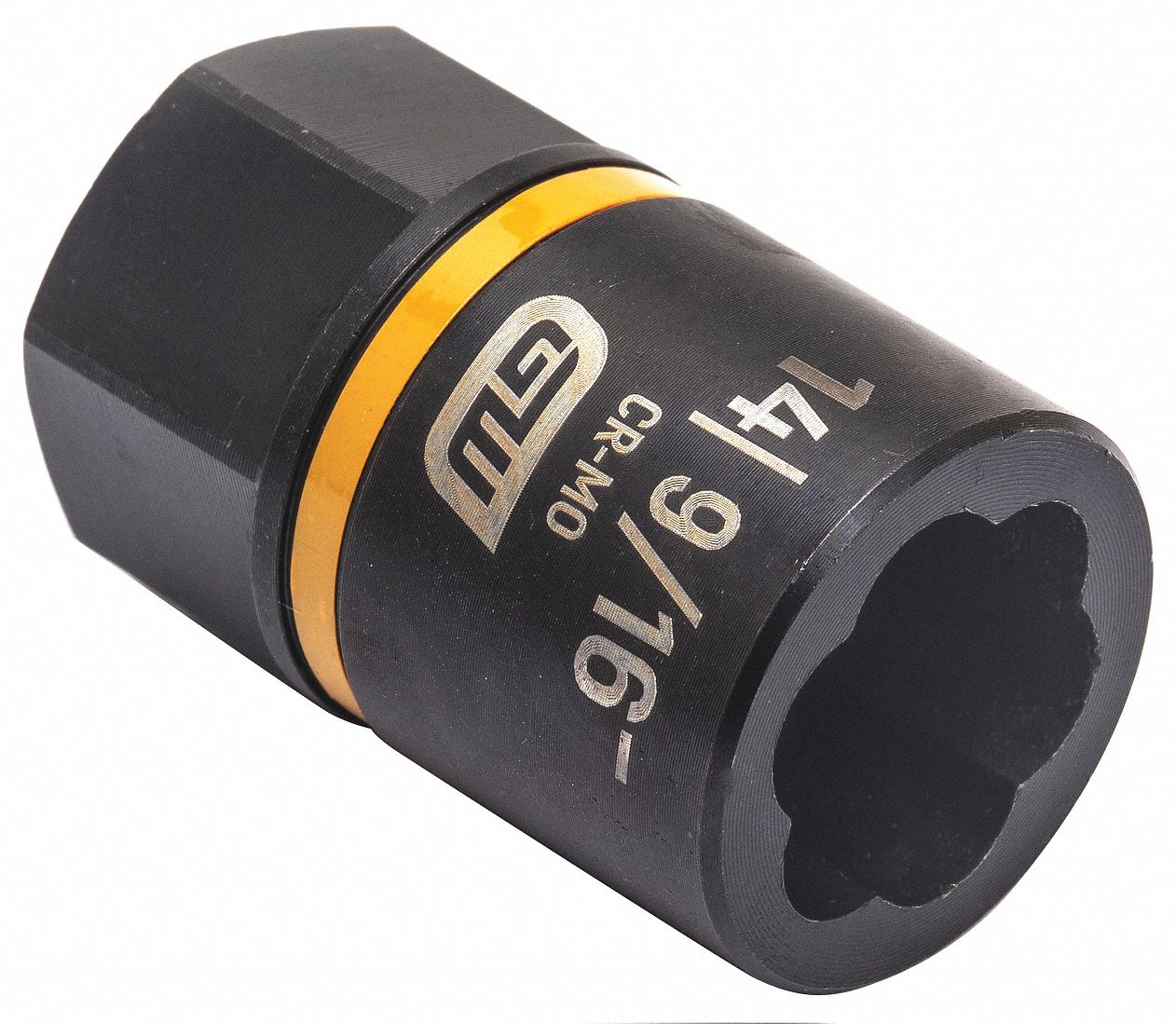 Bolt Extractor: 9/16 in Socket Size, 7-Point, Std, Black Oxide, Not Tether Capable