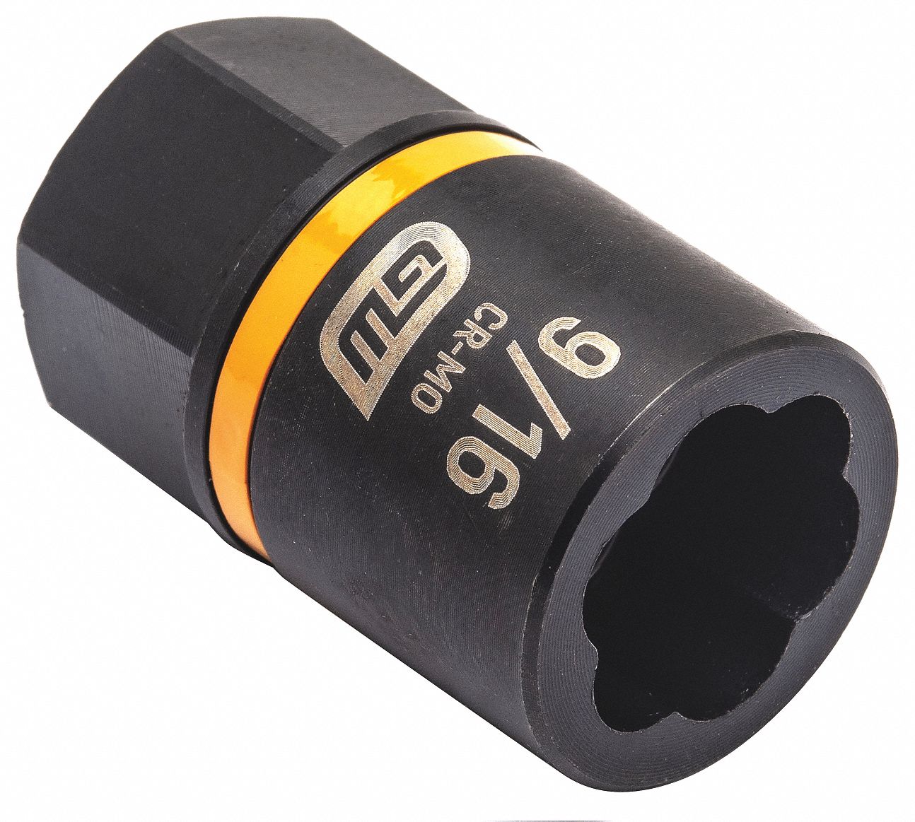 Bolt Extractor: 9/16 in Socket Size, 7-Point, Std, Black Oxide, Not Tether Capable