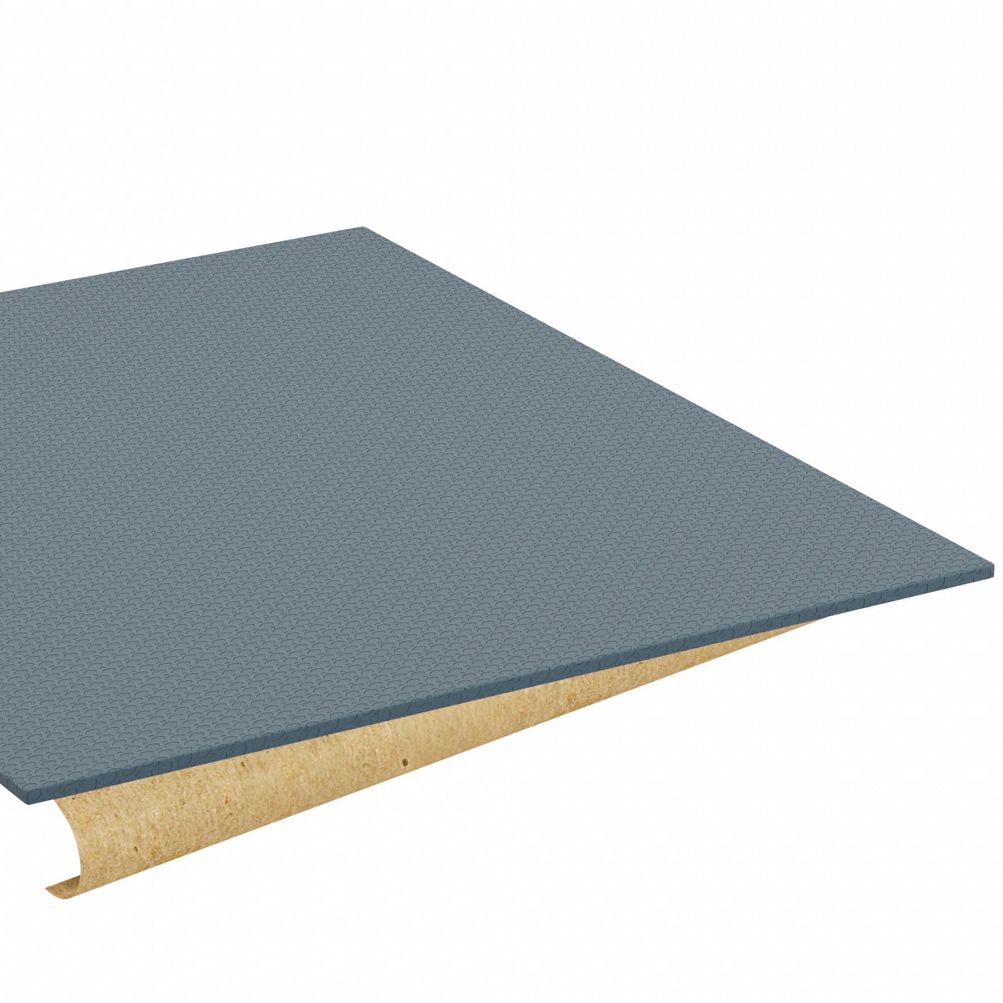 Foam Sheet: Flame-Resistant, 1/2 in Thick, 12 in x 12 in, Blue, Closed Cell, 1-Sided Adhesive