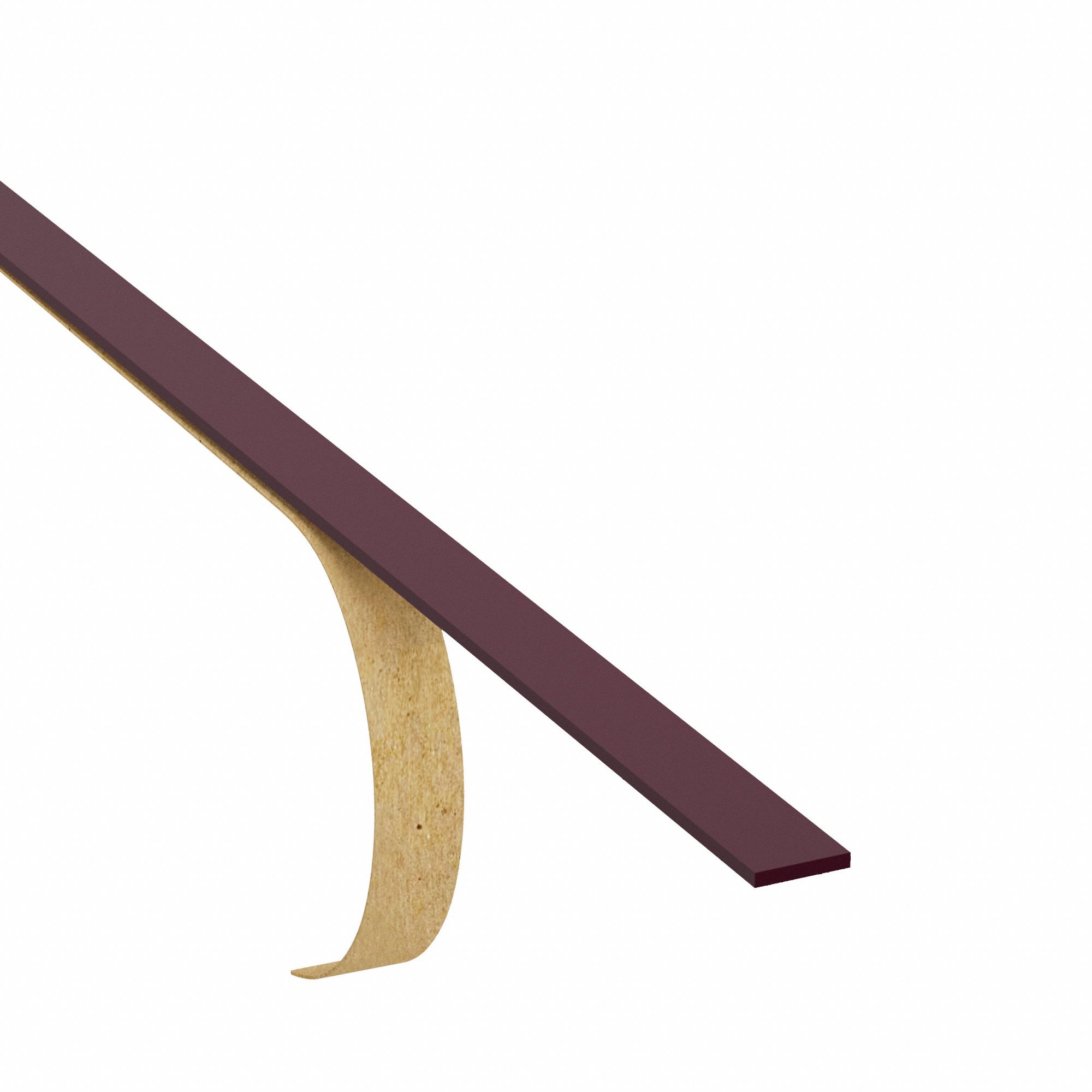 Foam Strip: Deformation-Resistant, 1/16 in Thick, 1 in x 36 in, Brown, Closed Cell, 1-Sided Adhesive