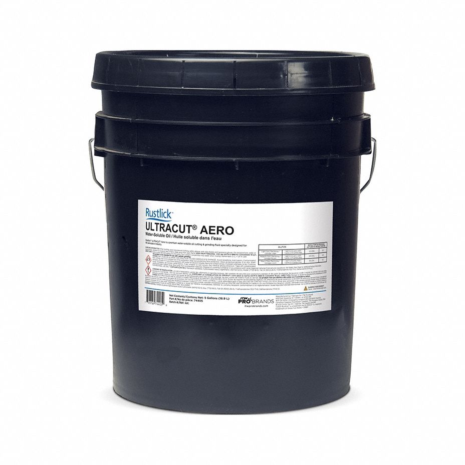 Water Soluble Cutting Oil: Ultracut Aero, 5 gal, Pail