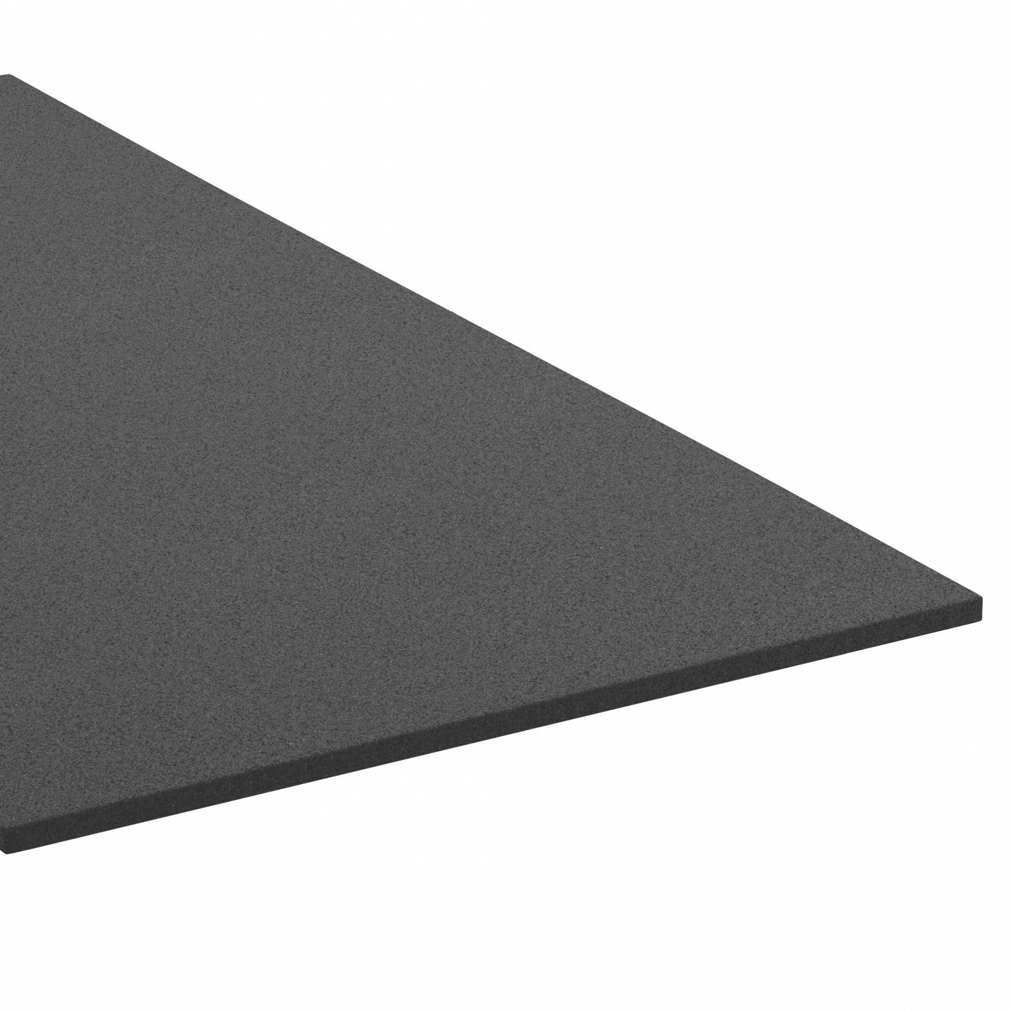 Foam Sheet: Std, 1 in Thick, 13 in x 13 in, Black, Open Cell, 1-Sided Adhesive, -20°F to 180°F