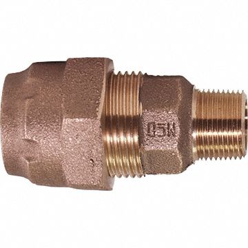 Compression Fitting Adapter: 1 in OD x 1 in Pipe Fitting Size, Compression x MNPT