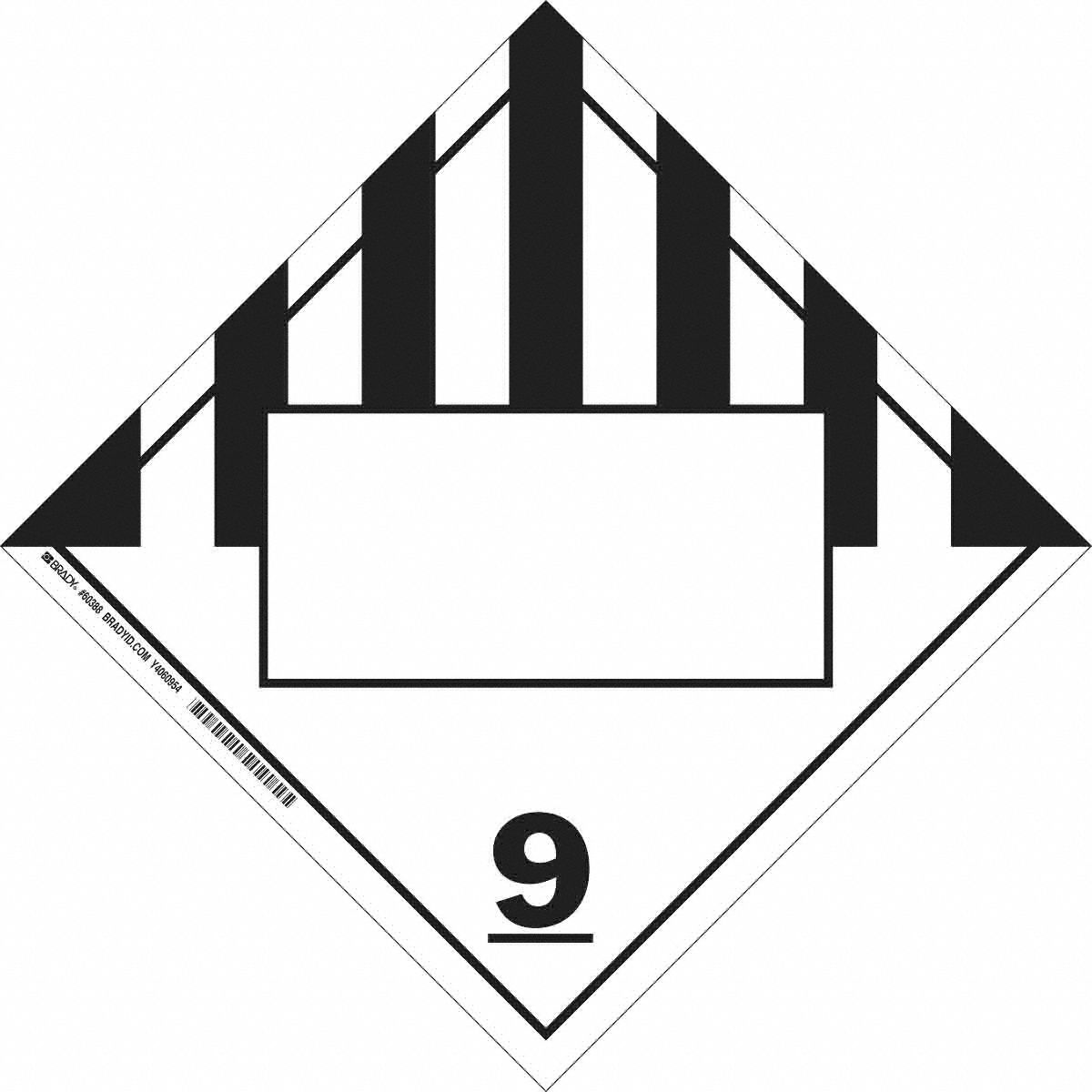DOT Container Placard 9
