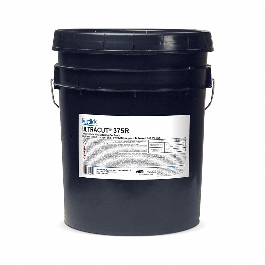 Cutting Fluid: Ultracut 375R, 5 gal, Pail