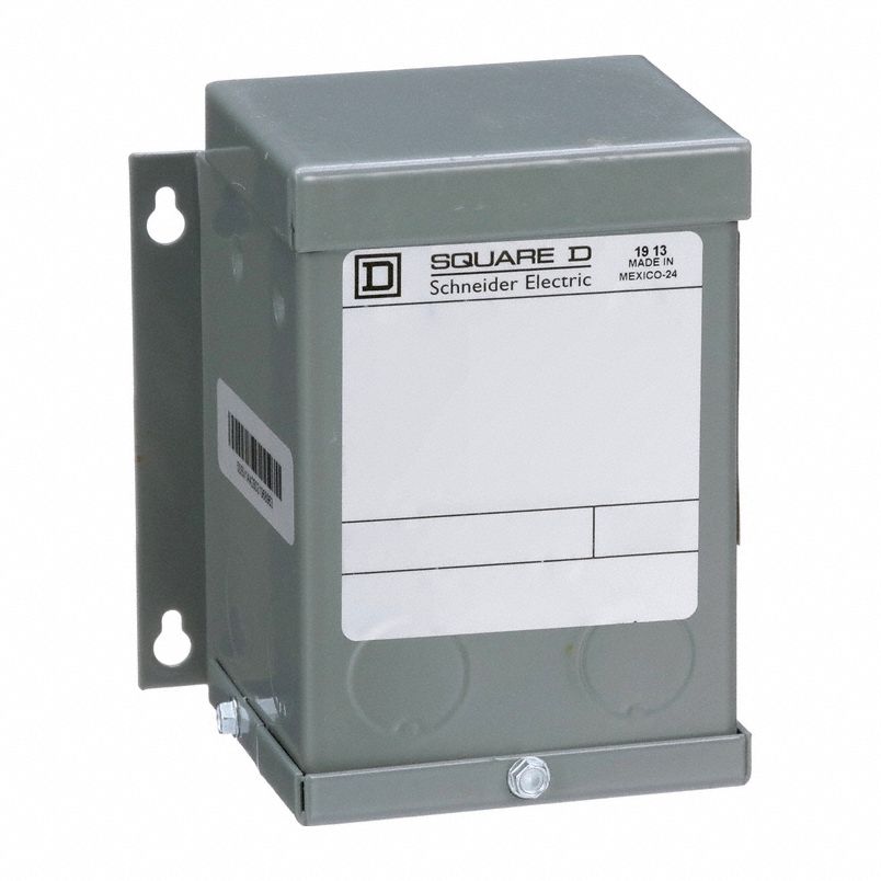 Dry Type Power Distribution Transformer: 600V AC, 120V AC/240V AC, Wall, Copper