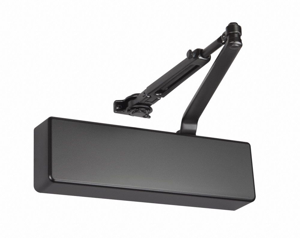 Door Closer: Parallel/Std/Top Frame Mounting Type, Grade 1 - Heavy Duty, Black, 13 5/8 in Lg