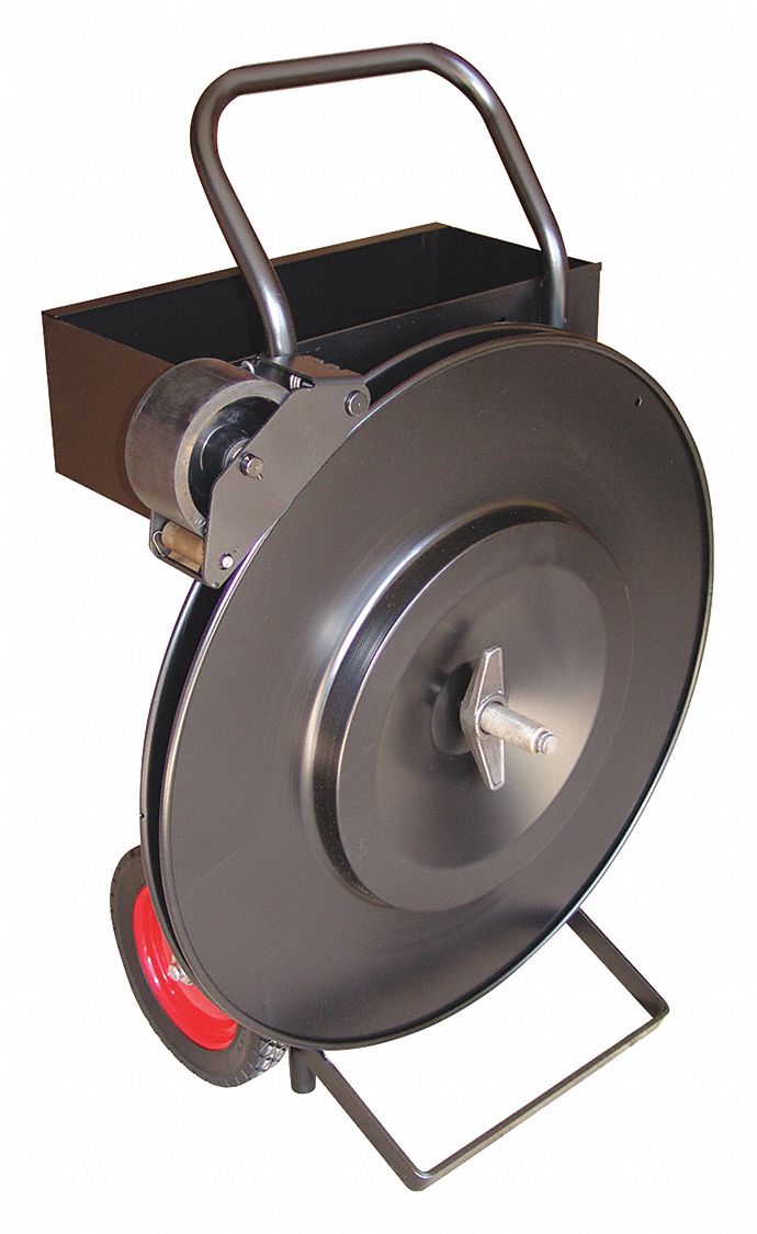 Dispenser, Regular Duty, for Ribbon Wound: 1/4 in Min. Strapping Wd, 3/4 in Max. Strapping Wd