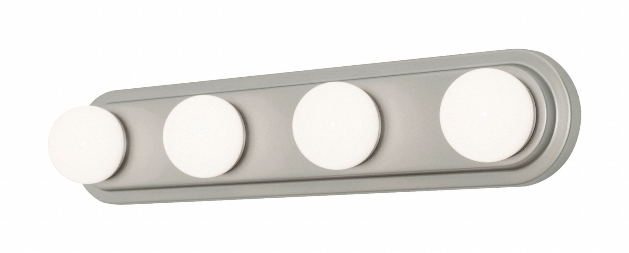 Hollywood 4-Light LED Vanity: Satin Nickel, 1, 600 lm_1, 800 lm, 3000K, 28 W, 120V AC, 24 in Lg
