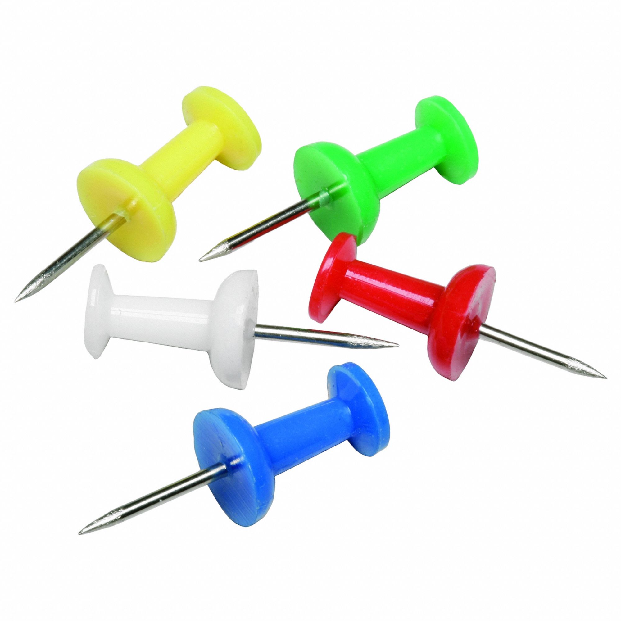 PUSH PINS,MULTICOLOR,0.4IN L