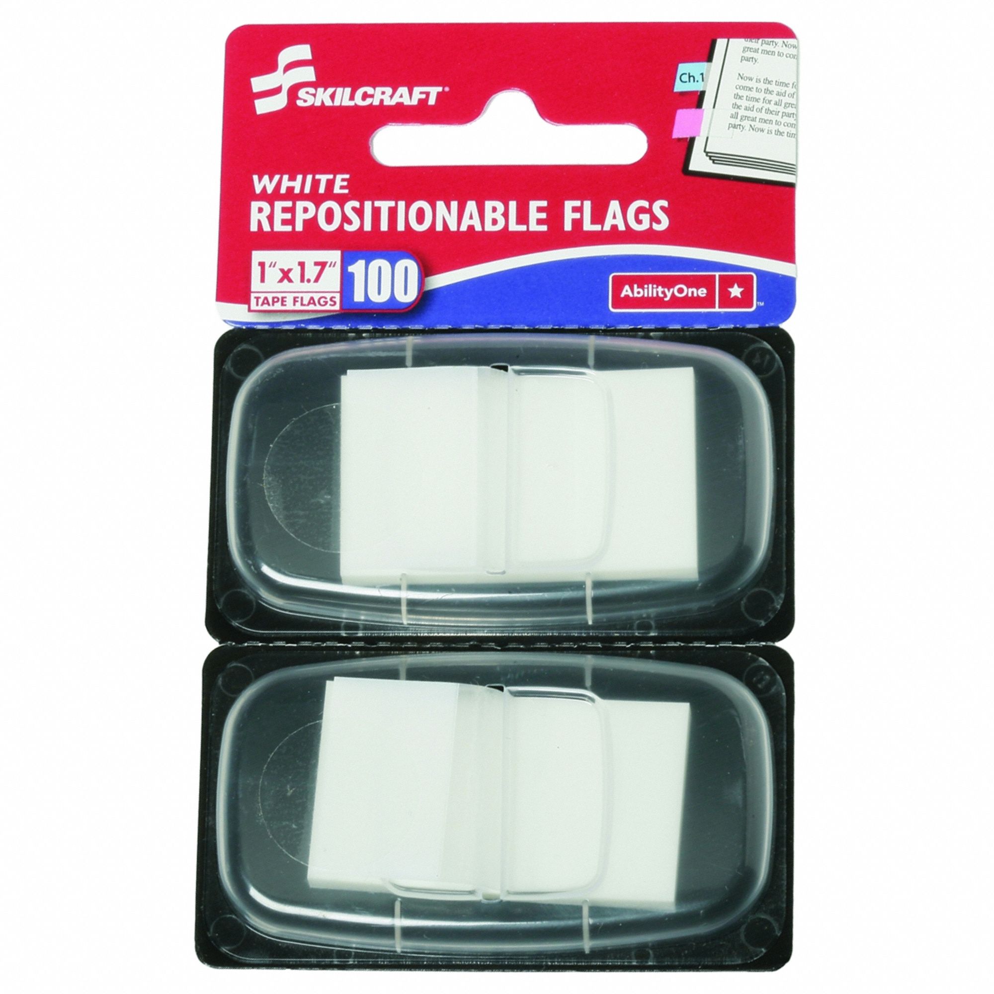 Self-Stick Flag 1X1.75 White