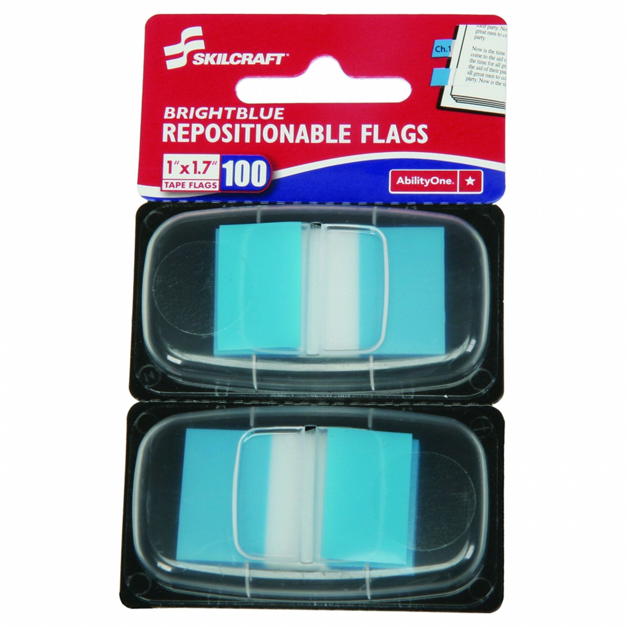 BRIGHT BLUE SELF STICK FLAGS,PK100