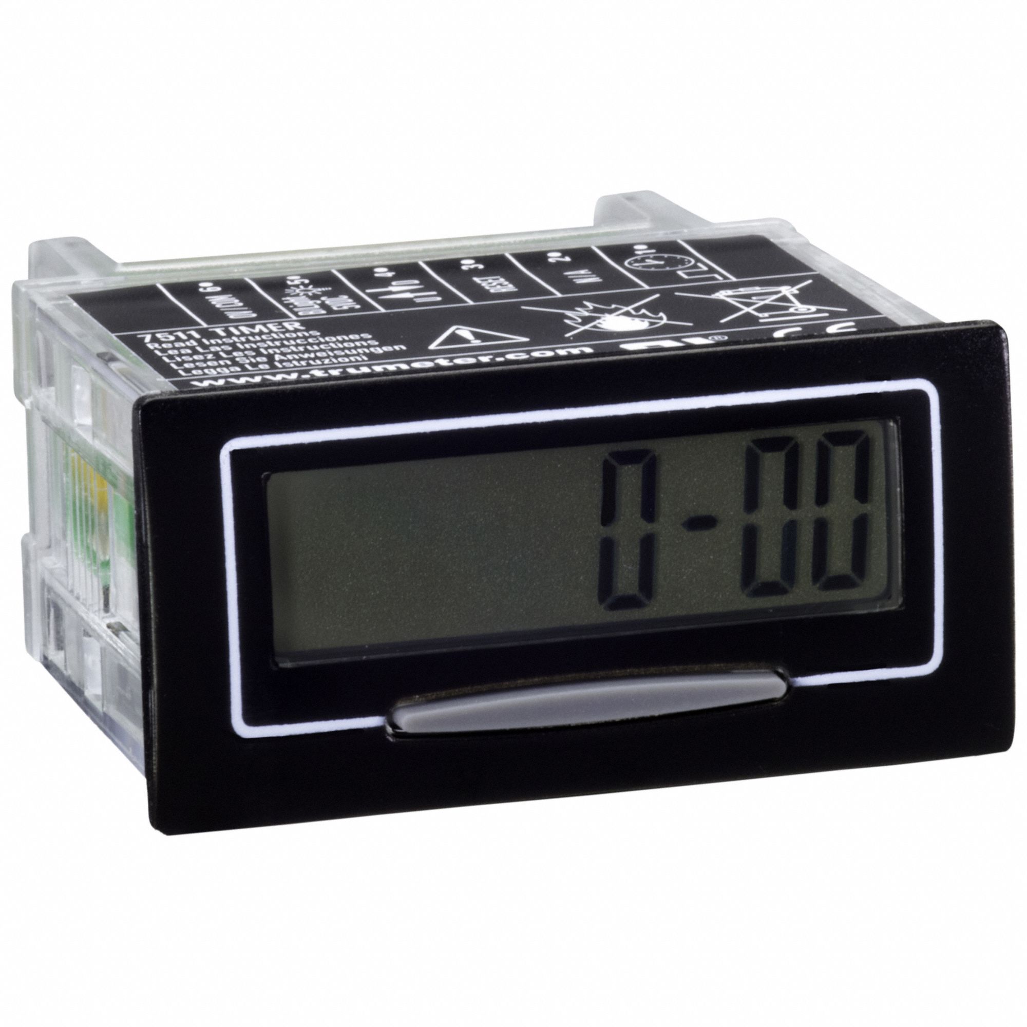 TRUMETER Hour Meter, LCD, Hours/Hundredths, Hours/Minutes, Minutes