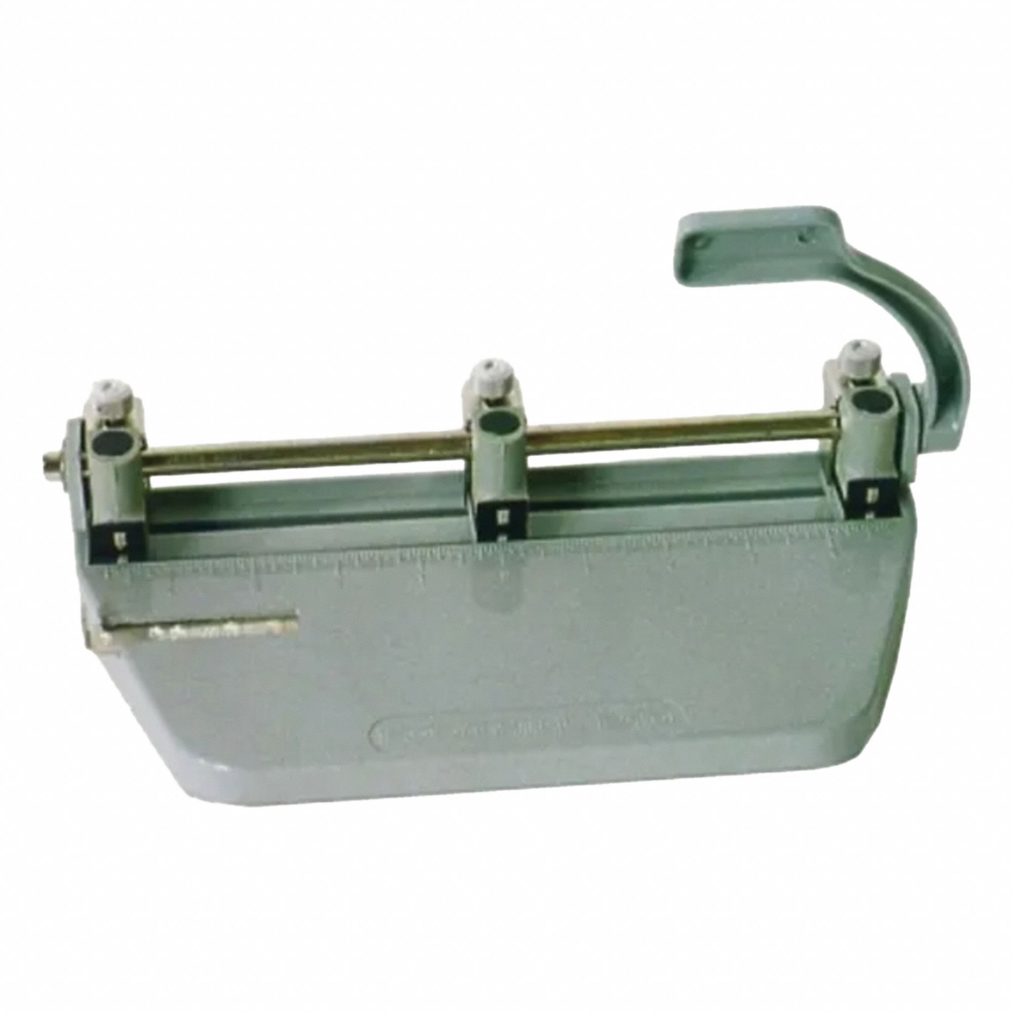 Manual Paper Hole Punch: 30 Sheet Capacity, 3 Holes Punched, Hole Dia 1/4 in, Metal
