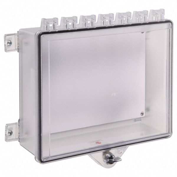 Protective Cabinet: Polycarbonate, 8 7/8 in Overall Dp, STI-7521