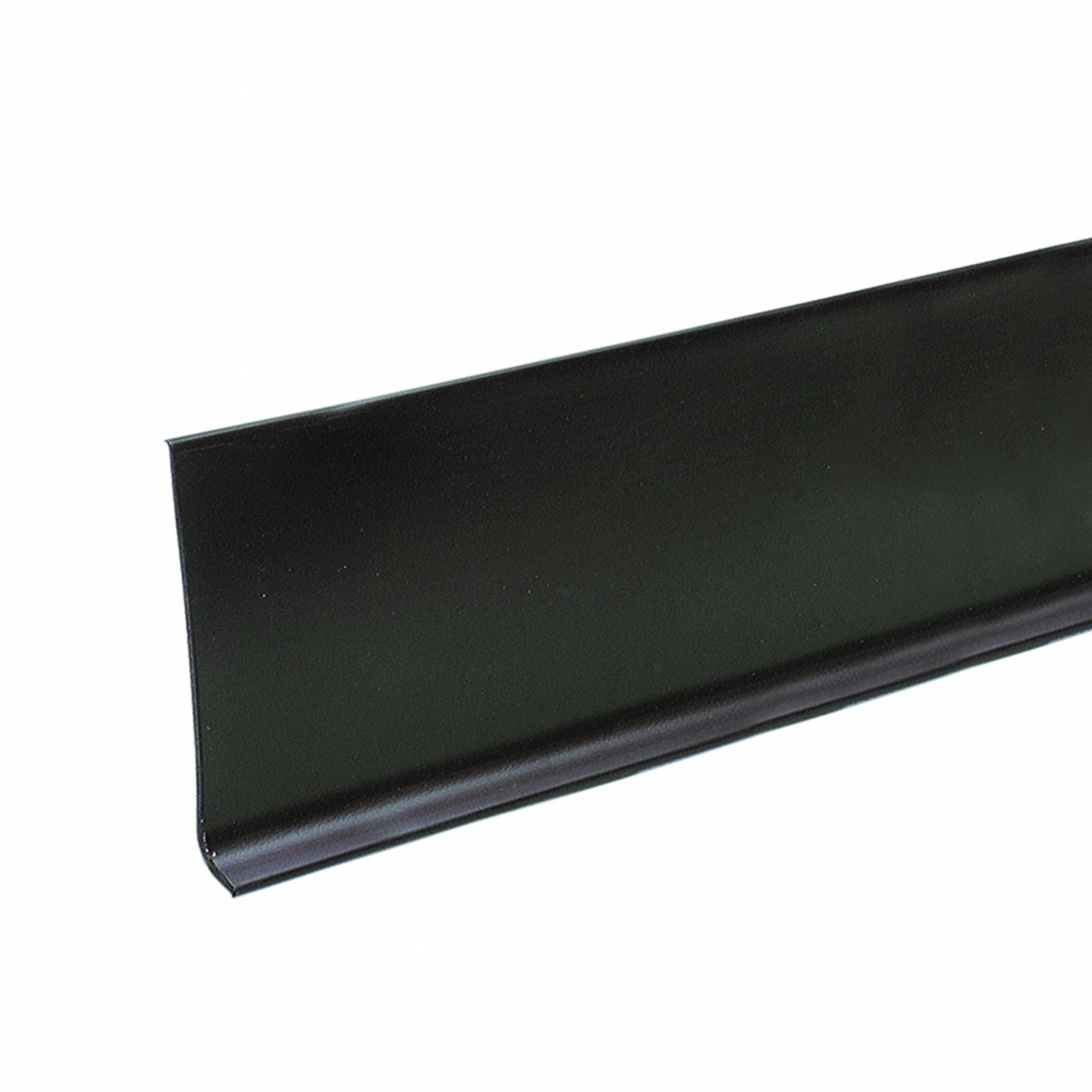 Wall Base Molding: Brown, Vinyl, 4 ft Overall Lg, 4 in Overall Ht, Strips, Coved