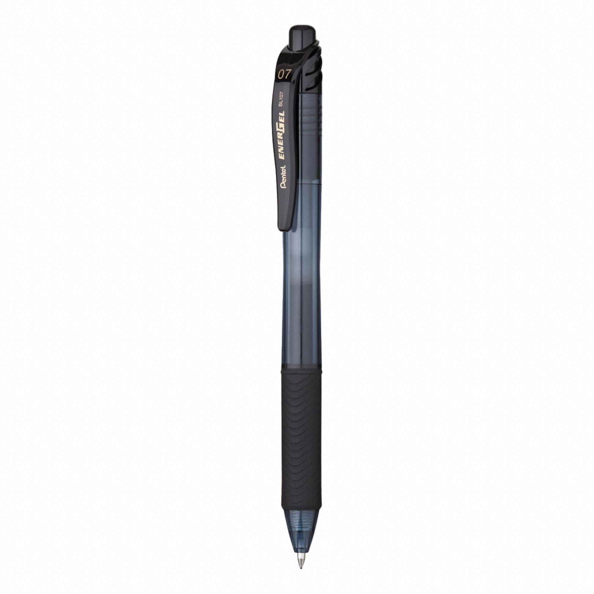 Pen Set: EnerGel-X®, Black, 0.7 mm, Retractable, Black, Plastic, Cushion Included, 12 PK
