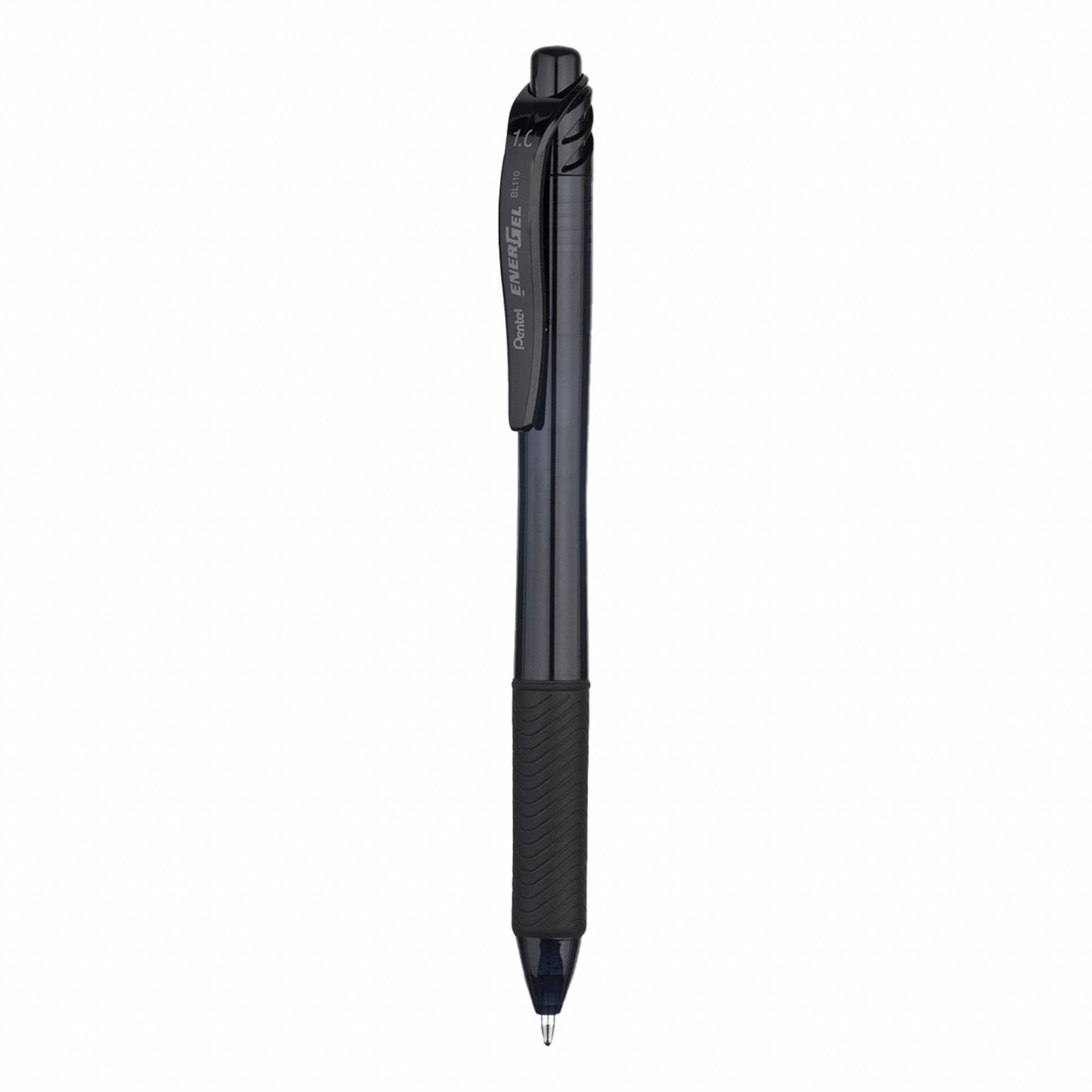 Pen Set: EnerGel-X®, Black, 1 mm, Retractable, Black, Plastic, Cushion Included, Bold, 12 PK